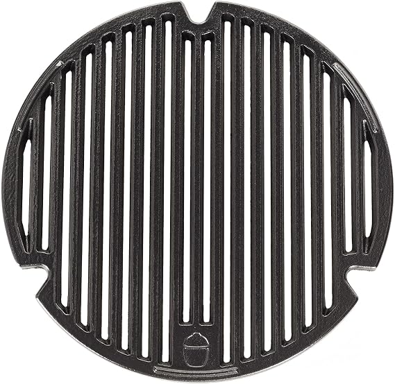 Kamado Joe Durable Non-Stick Cast Iron Cooking Grate with Grill Grate Lifter for Joe Jr Portable Charcoal Grill and Classic Joe Series Charcoal Grills, Model KJ15090620