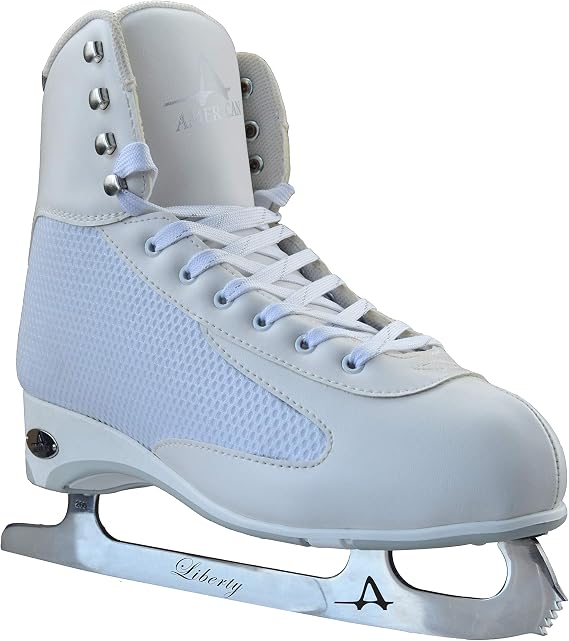 American Athletic Shoe White Ice Figure Skate, White