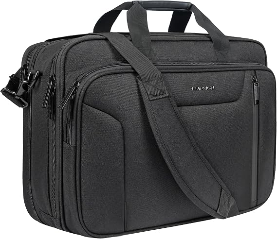 EMPSIGN Laptop Bag Briefcase for Men, 17.3 Inch Computer Case, Black
