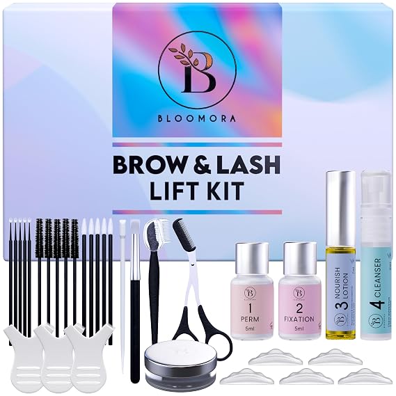 Lash Lift Kit & Eyebrow Lamination Kit, 2-in-1 Solution, At-Home Brow Lamination, Lasts 6-8 Weeks, 15 Applications, Beginner/Professional, Eyelash Lift, DIY Brow & Lash Perm