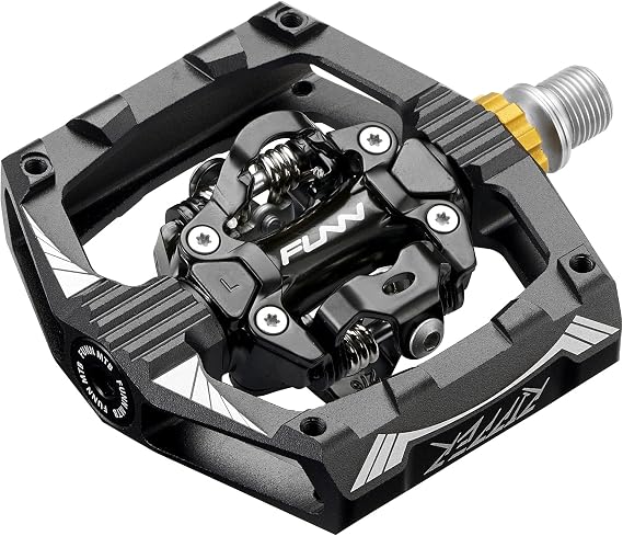 Funn Ripper Mountain Bike Clipless Pedals, Rocker Clip/Spring-Loaded Clip-in Mechanism, Compatible with SPD Cleats, 9/16" CrMo Axle Bicycle Pedals for MTB/Gravel Cycling