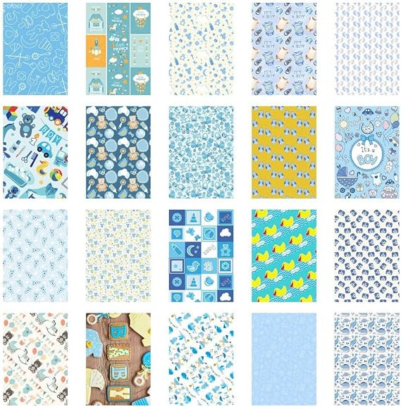 20 Sticker Frames for Fuji Instax Prints (Baby Boy)