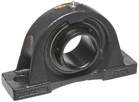 NP-35 Pillow Block Ball Bearing, Non-Expansion Type, Normal-Duty, Regreasable, Setscrew Locking Collar, Felt Seals, Cast Iron Housing, 2-3/16" Bore, 2-1/2" Base to Center Height, 6-3/4" Bolt Hole Spacing Width