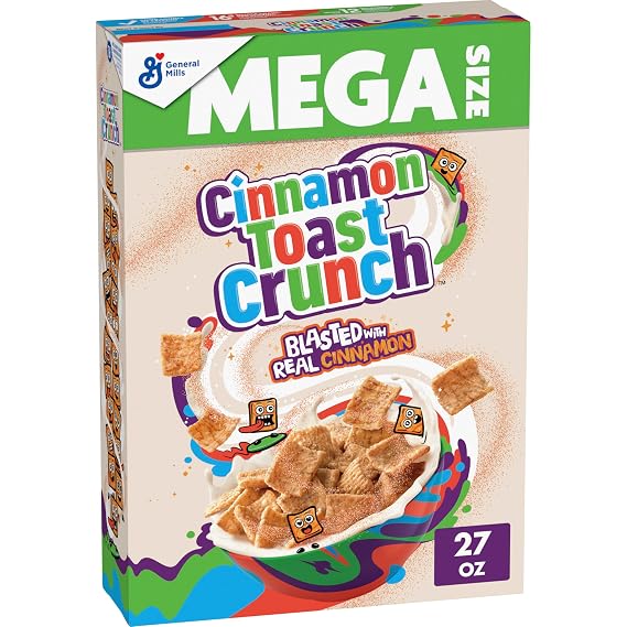 Cinnamon Toast Crunch Breakfast Cereal, Mega Size, 27 oz