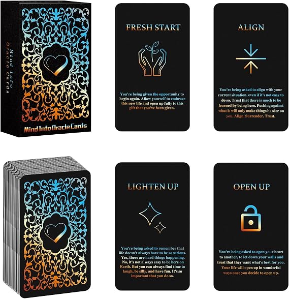 sishui Life Oracle Cards Deck, Mind Info Oracle Cards, Oracle Cards for Beginners, Answers to Guiding You Through Life and Career Questions