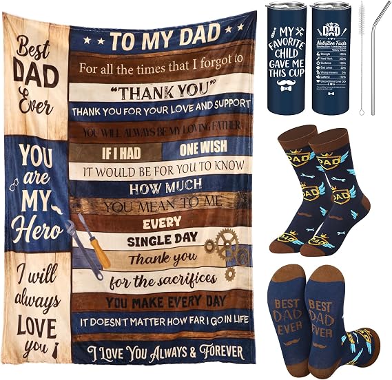 Patelai 3 Pcs Christmas Dad Gifts Set from Daughter Son Wife