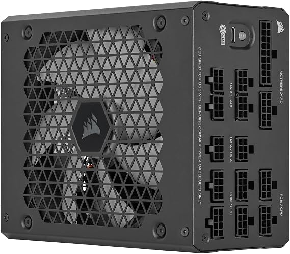CORSAIR HX1000i Fully Modular 1000W Low Noise ATX Power Supply ATX 3.0 & PCIe 5.0 Hydrodynamic Bearing Fan iCUE Compatible - 80 PLUS Platinum Certified CP-9020259-JP