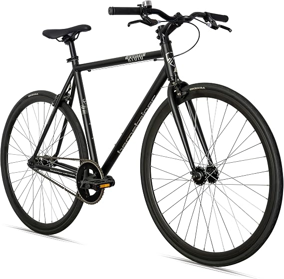 Bergsteiger Kyoto 28 Inch Single Speed Fixie Bike Aluminium Frame Flip Flop Hub Retro Design Fixed Gear Urban Bike for Men & Women