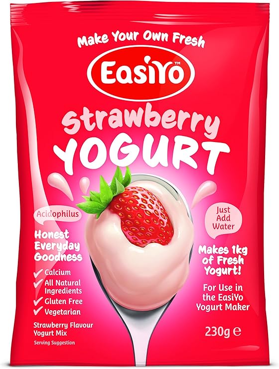 Easiyo Sweet Strawberry Yogurt Base and Culture, 8-1/2-Ounce