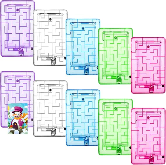 Zhanmai 10 Pcs Plastic Card Maze Puzzle Holder, Money Gift Box for Kids