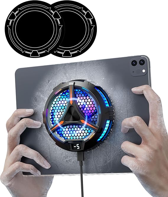 ACEDAYS Magnetic Tablet Cooler for ipad/Surface pro/Samsung Tab+2 pcs 3.55inch Magnetic Suction Sheet for Cooler