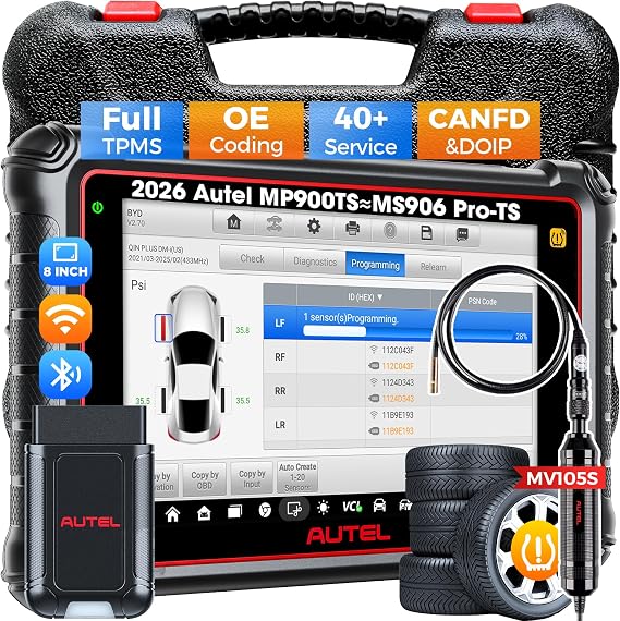 Autel MaxiPRO MP900TS & MV105S Scanner, Full TPMS OE Coding Up of MS906 Pro