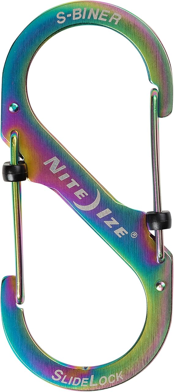 Nite IZE S-Biner SlideLock Stainless Steel, Size #4, Spectrum