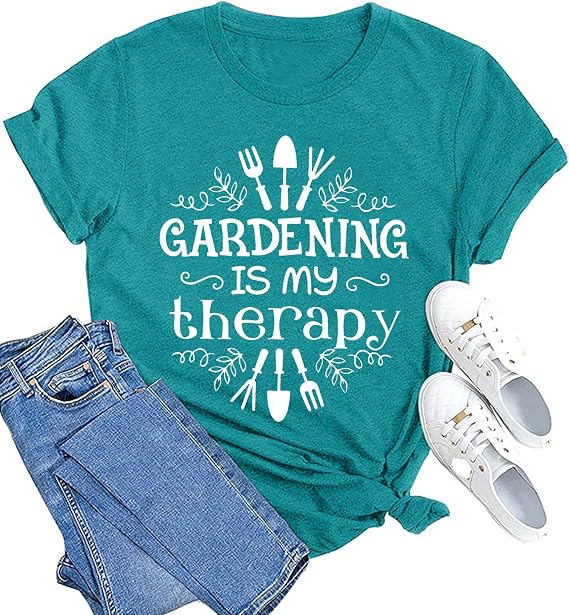 MAIHUN Garden Shirts Women Plant Lover T Shirt Gardening Graphic Tee Gardener Gift Tops