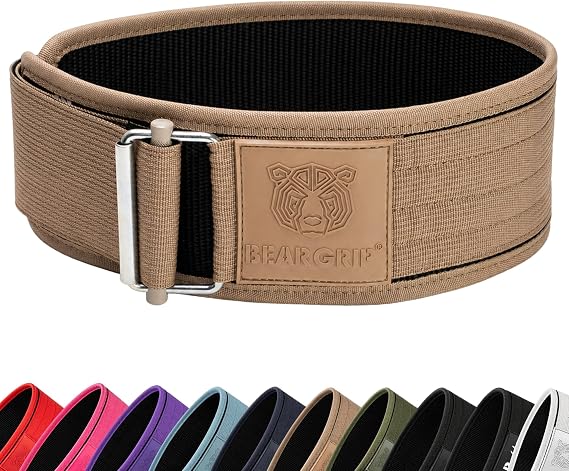 BEAR GRIP Self-Locking Weight Lifting Belt – Gym Belt for Men and Women
