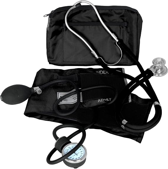 Dixie EMS Blood Pressure and Sprague Stethoscope Kit - Black