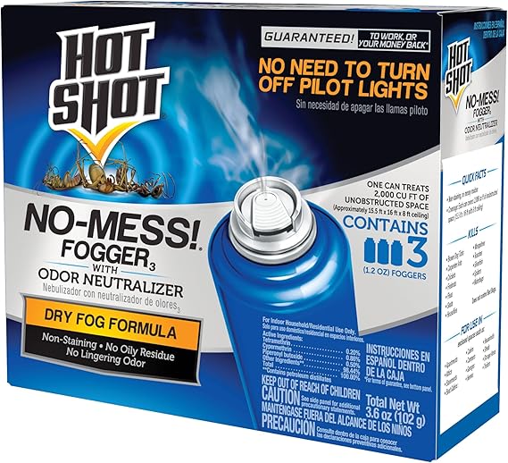 Hot Shot No-Mess! Fogger with Odor Neutralizer 3 Count-1.2 Ounce Cans