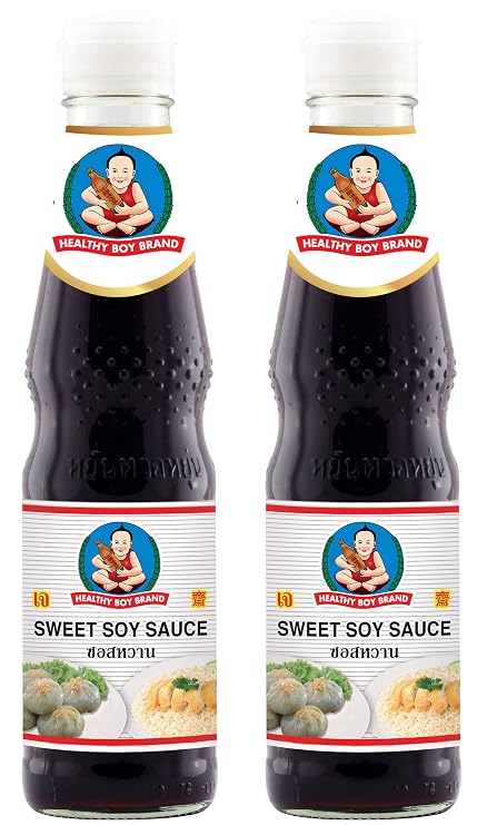 Healthy Boy Thai Sweet Soy Sauce (White Label), 14 Ounces, Product of Thailand (Pack of 2)