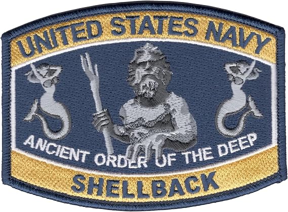 Popular Patch US Naval Shellback, King Neptune Ancient Order of the Deep - Embroidered Iron-on Display Collectible Novelty Patch