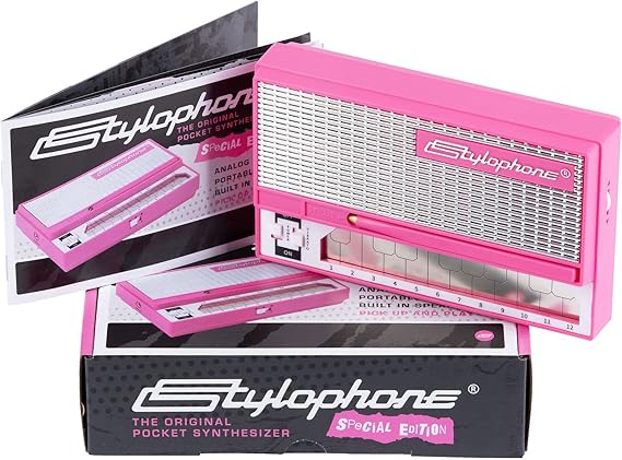 Stylophone Pink - The Original Pocket Electronic Synthesizer - Special Edition | Synth Musical Instrument | Synthesizer Keyboard | Stylophone Instrument