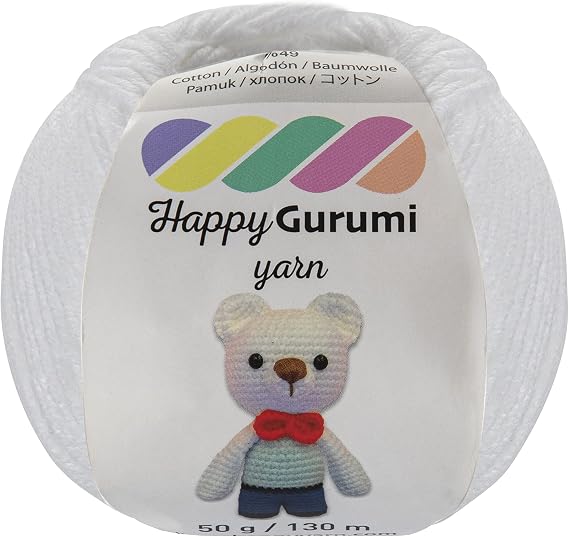 Gurumi Amigurumi Örgü İpi 50gr 130m Örgü İpi (Beyaz)