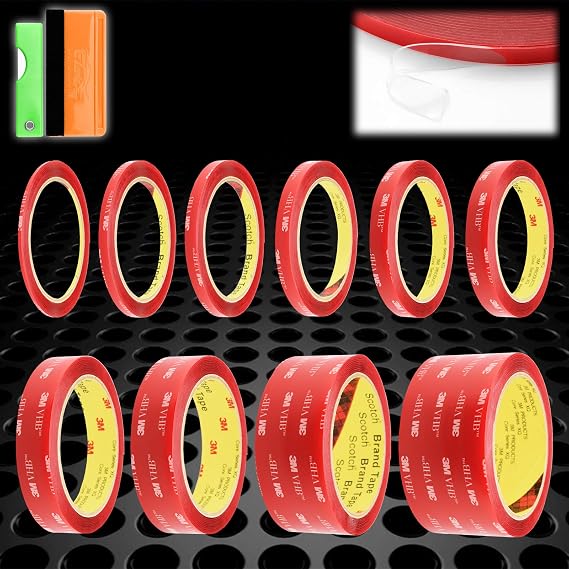 JDMBESTBOY Free Tool Kit Genuine 3M # 4905 Clear Double-Sided Foam Tape 1" 25mm Wide 10FT Length