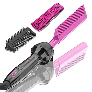 Dan 500 degree hot comb for wigs,electric Hot comb for black hair,Dual voltage plug in HotComb, straightening comb,pressing comb,Temperatures Adjustable,60 Min Auto Shut Off