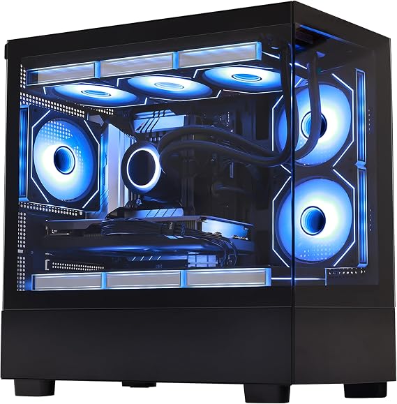 Sunshine Gaming PC Desktop -Intel Core i5-12600KF 3.7 GHz - GeForce RTX 5070 Ti 16G DLSS 4-32GB DDR5 RAM - 1TB PCIe SSD- Windows 11 Tower Computer-Black