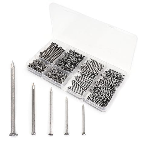 Nails Hardware Assortment Kit, 680 Pieces for Wall Hanging Pictures, Woodworking