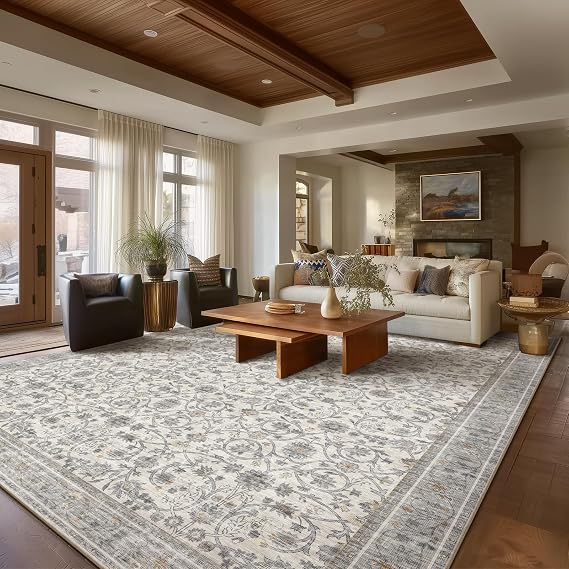 Machine Washable Rugs for Living Room: 9x12 Area Rugs for Bedroom
