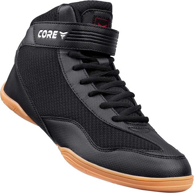 CORE Wrestling Shoes for Men Women and Kids - Non-Slip Martial Arts Shoes - Heavy Duty Training Shoes Suitable for Wrestling Crossfit and Weightlifting - Martial Arts Shoes