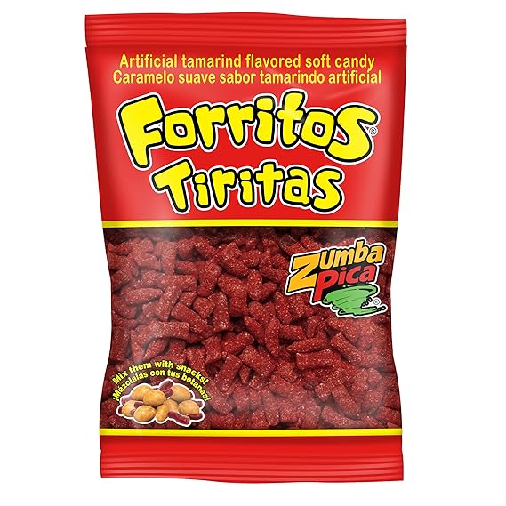Zumba Pica Forritos Tiritas 12.3 oz (350 gr) - Tamarindo Mexican Candy - Tamarind Candy - Tamarind Sticks - Tamarindo Candy - Dulce de Tamarindo
