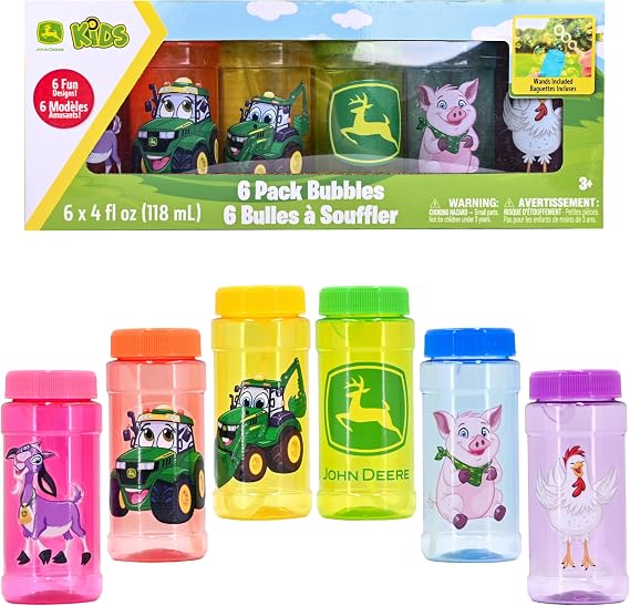 John Deere 6 Pack Bubble Solution Set