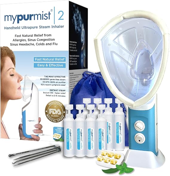 Mypurmist Essential Kit Plus - Steam Inhaler & Facial Combo (Plug-in)