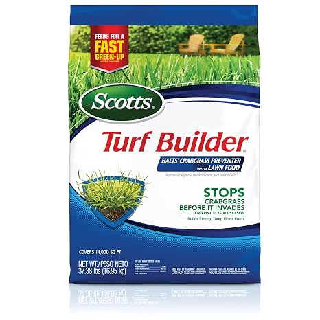 Scotts Turf Builder Halts Crabgrass Preventer with Lawn Food - Pre-Emergent Weed Killer, Lawn Fertilizer, 14,000 sq. ft., 37.38 lb.