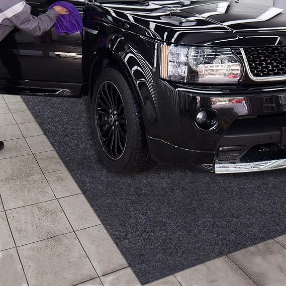 Garage Floor mats for Under Cars, Absorbent,Waterproof,Washable Garage & Shop Parking Mats for Snow,Mud,Rain (Garage Mats:7.56Ft x 6.56Ft)