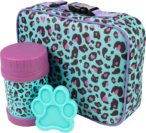 Bentology Kids Insulated Lunch Box Set with thermos Food Jar and Ice Pack | Matching Reusable Thermal Lunch Bag with Clip-On Handle, Water-Resistant Easy-Clean Lining and Mini Cooler Tote for School