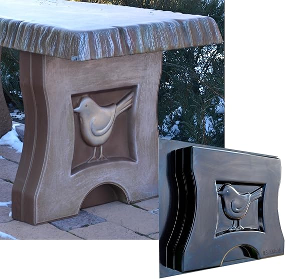 SvitMolds Mold Bench Leg Mould Concrete Garden Benches #B01