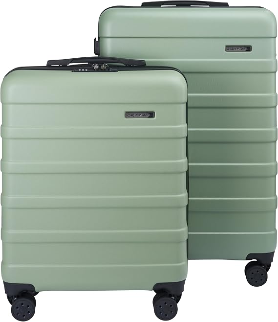 Cabin Max Hard Shell Suitcase Set, 55x40x20 Cabin & Check in Case, 40L
