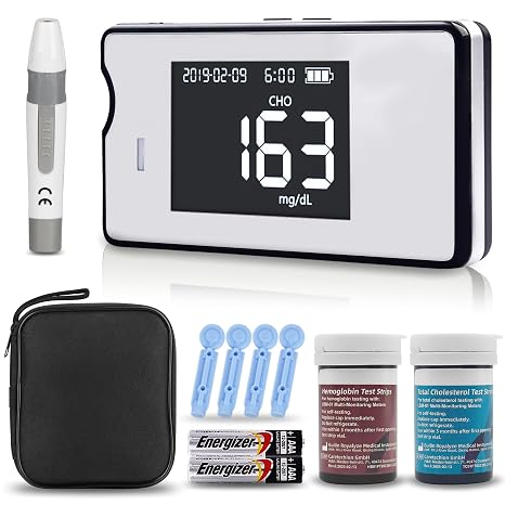 Hemoglobin Test Kits with 25 Hemoglobin Test Strips, Hemoglobin Test Kit for Home Use, Hemoglobin Tester Meter at Home, White