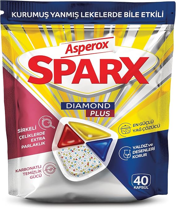 Asperox Sparx Diamond Plus 40-Piece Dishwasher Detergent
