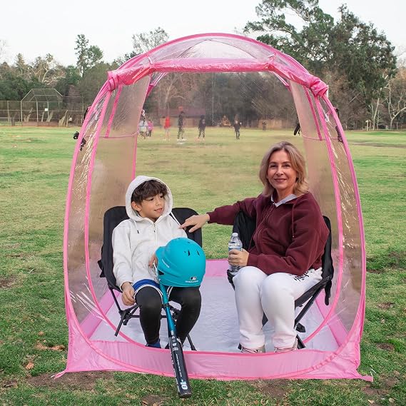 All Weather Proof Pod Sports Tent,Outdoor Weather Tent Sports Pod Pop Up Shelter with Sealed Floor,Clear Tent for Sport Event,Camping,Fishing 8 Sizes & Multicolor 2-4 Person
