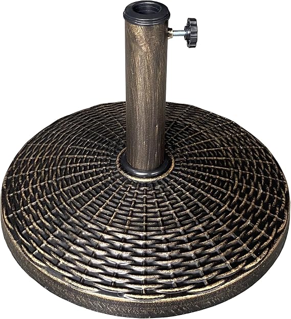 US Weight 22 Pound Cast Stone Umbrella Base Use with Patio Table