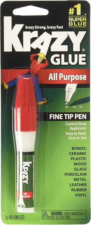 Krazy Glue All Purpose Super Glue Pen, Fine Tip, 3 Grams