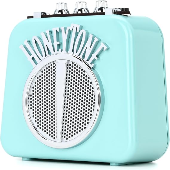 Danelectro Honeytone N-10 Guitar Mini Amp, Aqua | Includes belt clip