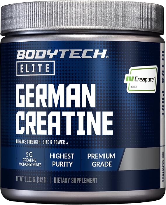 BodyTech Elite German Creatine with Creapure, Unflavored, 60 Servings