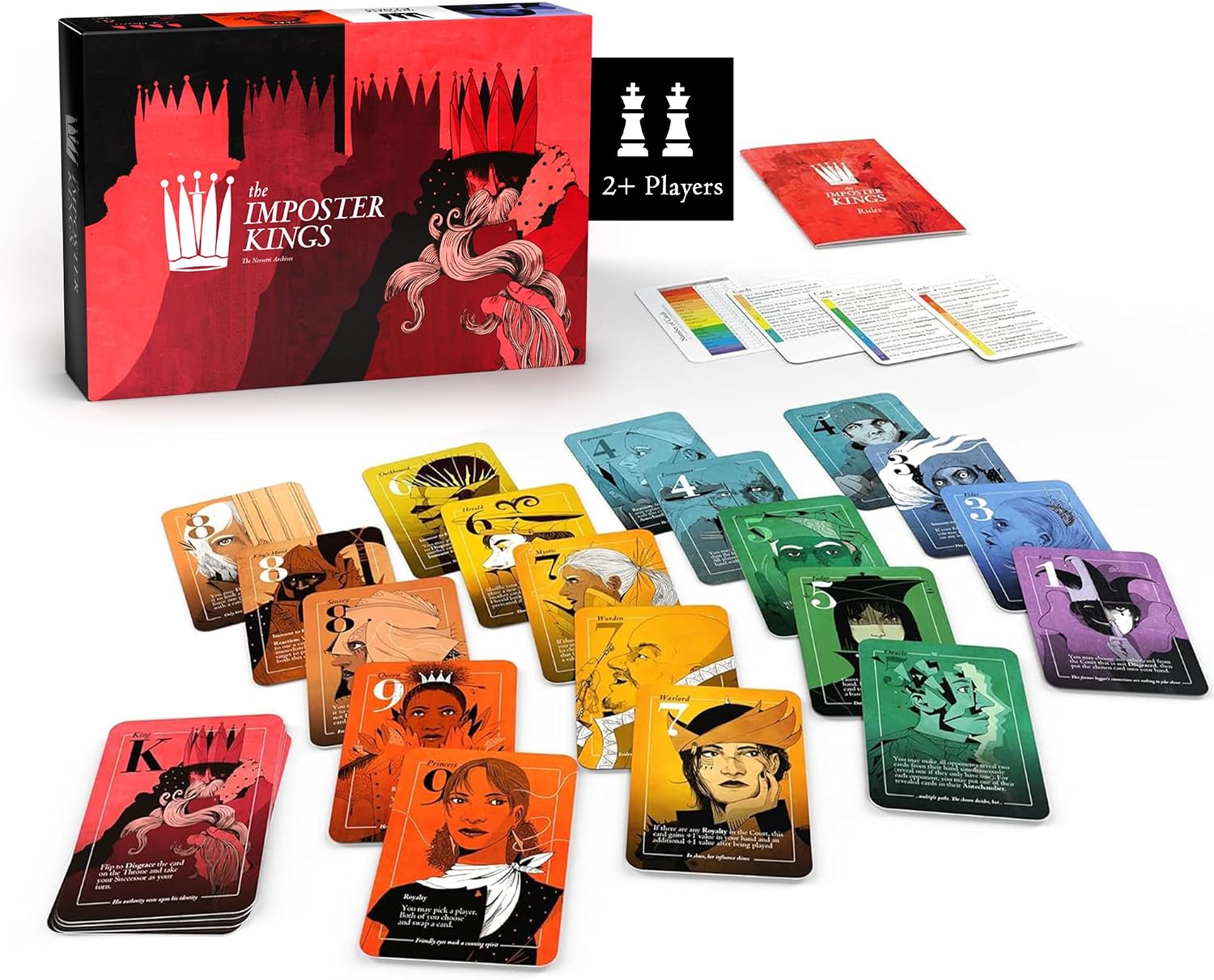 The Imposter Kings, Card Games of Strategy & Intrigue for 2-4 Players Age 8 & up, with a Well-Illustrated Deck of Cards, Exciting Alternative to Adult Board Games or Kids Games