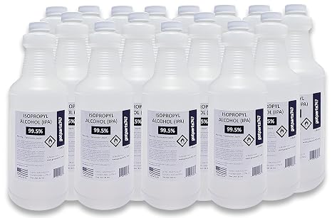 16 x 1000ml Isopropyl Alcohol 99.5% USP Grade - 16 Liters of High Purity IPA - Made in the USA