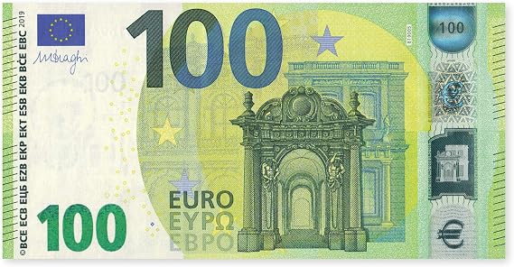 Litfax GmbH Euro Note / Play Money Approx. 110 x 61 mm Each Pack of 25 (5 PG)