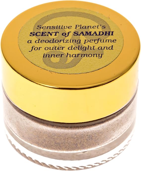 Scent of Samadhi Powder - All-Natural Deodorant and Personal Fragrance with Sandalwood, Tulsi, Rose and Clove, 2 oz Jar (1-Pack)